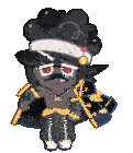 a cartoon character with a mustache is wearing a hat and holding a sword .