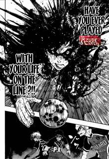 a black and white image with the words have you ever played with your life on the line ?
