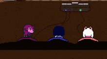 a video game character says kris stay still in a black speech bubble