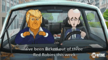 Kicked Out Red Robin GIF - Kicked Out Red Robin Stephen Miller GIFs