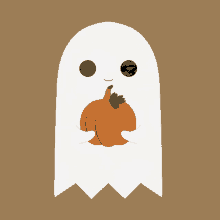halloween ghost pumpkin