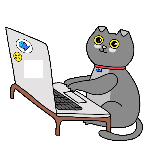 Cat Computer Sticker - Cat Computer Typing Stickers