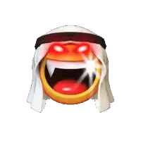 a cartoon smiley face with a ring on it 's head