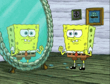 Spongebob Meme GIF - Spongebob Meme Mirror GIFs