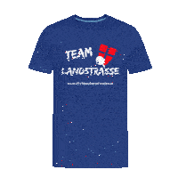 a blue shirt that says team landstrasse