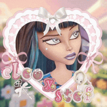 a picture of a monster high doll with cleo x step written on it