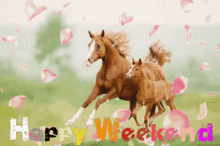 Happy Weekend Horses GIF - Happy Weekend Horses Glitters GIFs
