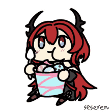 Arknights Surtr GIF - Arknights Surtr Ice Cream GIFs