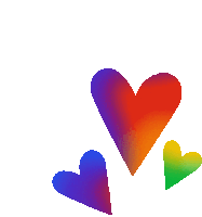 Hearts Love Sticker - Hearts Love Rainbow Stickers