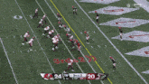 a football game between the buccaneers and the falcons is in progress