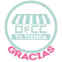 a logo for decc tu tienda says gracias