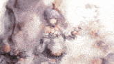 a painting of a girl holding a bird