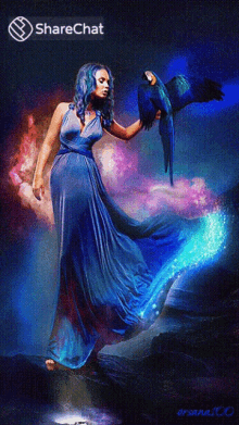 Elegant Colorful GIF - Elegant Colorful Lady In Blue GIFs
