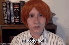 omg bloody hell oh no ron weasley cosplay