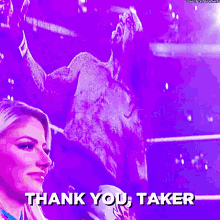 Thank You Taker The Undertaker GIF - Thank You Taker The Undertaker Alexa Bliss GIFs