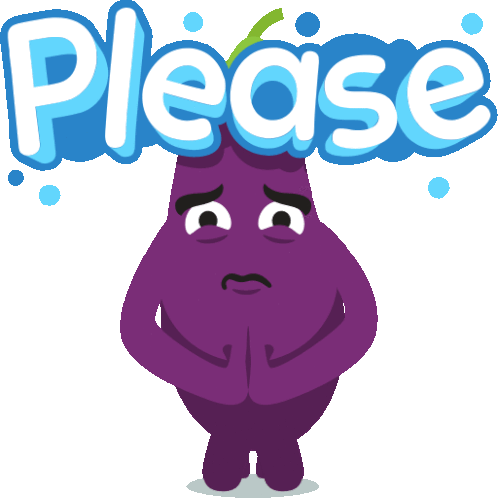 Please Eggplant Life Sticker - Please Eggplant Life Joypixels Stickers