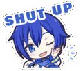 Shut Up Kaito Sticker - Shut Up Kaito Vocaloid Stickers