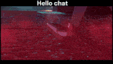 a cartoon drawing of a robot with the words hello chat below it