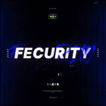 a dark blue background with the word security on it
