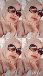 a woman wearing a hijab and sunglasses has a tiktok account with the username smart13