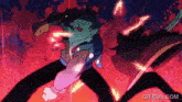 a gif from gifrun.com shows a cartoon character kicking another character
