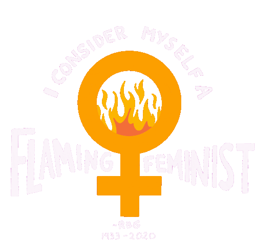 Flaming Feminist Feminist Sticker - Flaming Feminist Feminist Feminism Stickers