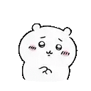 a black and white drawing of a hamster with a sad expression on its face .