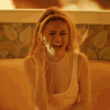 Laughing Kelsea Ballerini GIF - Laughing Kelsea Ballerini If You Go Down Im Goin Down Too Song GIFs