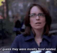 I Guess They Were Mostly Food Related 30rock GIF - I Guess They Were Mostly Food Related 30rock Liz GIFs