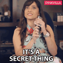 Its A Secret Thing Ankita Lokhande GIF - Its A Secret Thing Ankita Lokhande Pinkvilla GIFs
