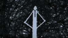 a bat is hanging from a tree branch in the dark