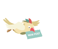 Bird New Post Sticker - Bird New Post Message Stickers