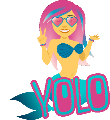 Yolo Mermaid Life Sticker - Yolo Mermaid Life Joypixels Stickers