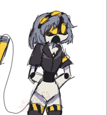 a drawing of a cartoon character with a lightning bolt