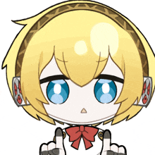 a cartoon drawing of a girl with headphones on