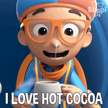 I Love Hot Cocoa Blippi GIF