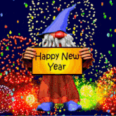 Happy New Year New Year Fireworks GIF - Happy New Year New Year Fireworks New Year Wizard GIFs