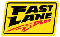 a yellow sign that says fast lane plus