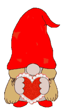 valentines day gnome heart