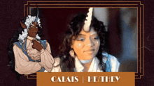 a picture of a woman with a unicorn horn and the name calais