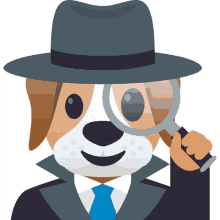 detective dog joypixels lets investigate lets find out