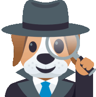 Detective Dog Sticker - Detective Dog Joypixels Stickers