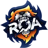 a logo for a team called roa with a lion on it