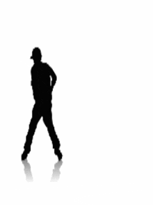 a black and white silhouette of a person doing a handstand