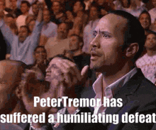 peter tremor has suffered a humiliating defeat in front of a large crowd