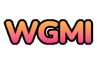 the word wgm is written in pink and orange