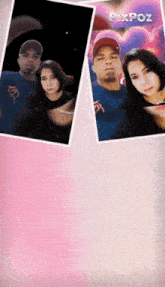 a man and a woman are standing next to each other with pixpoz written above them