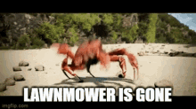 Crab Rave Lawnmower Man GIF - Crab Rave Lawnmower Man Lawnmower GIFs