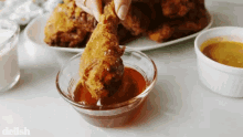 Dipping Fried Chicken GIF - Dipping Fried Chicken Cooking GIFs