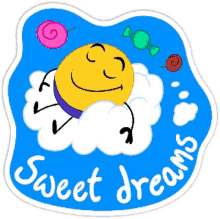 good night sweet dreams clouds candies